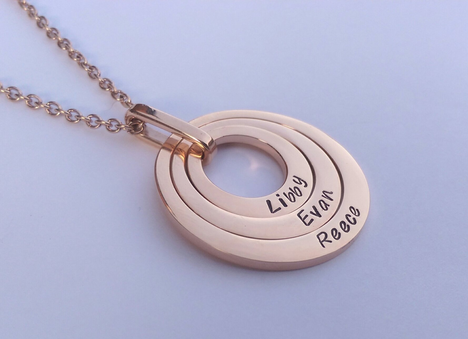 Personalized rose gold necklace - rose gold jewellery - unique rose gold necklace - name necklace
