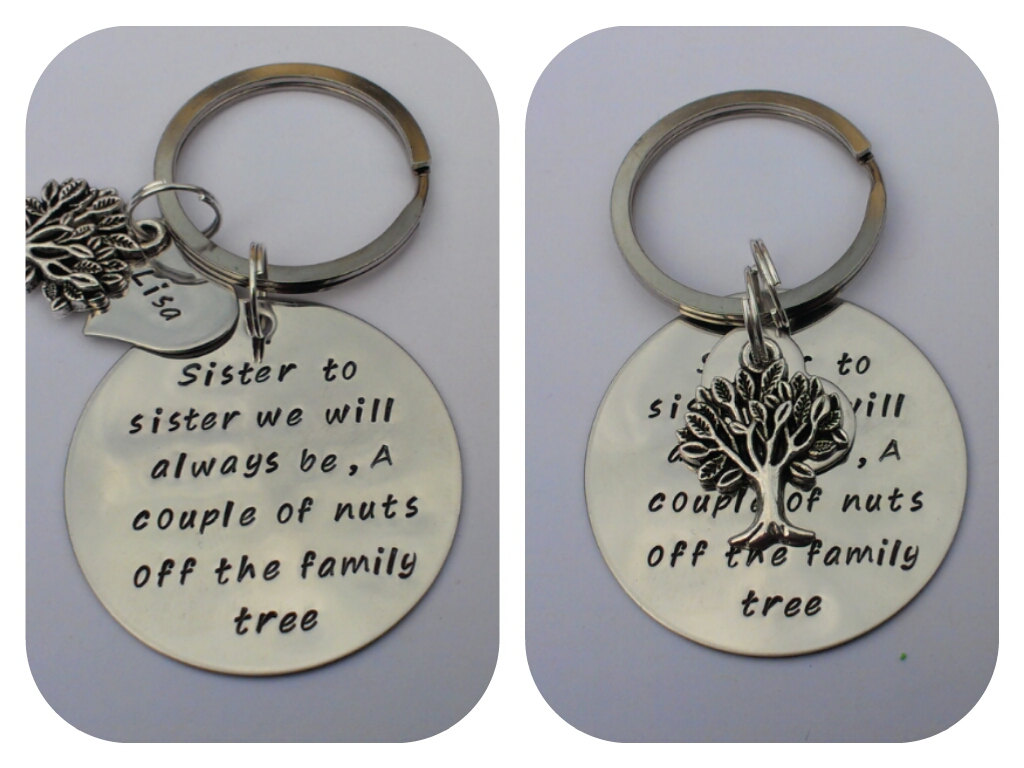 Personalized sister gift - sister keyring - unique sister gifts - sister birthday gift - present for sister - sister christmas gift