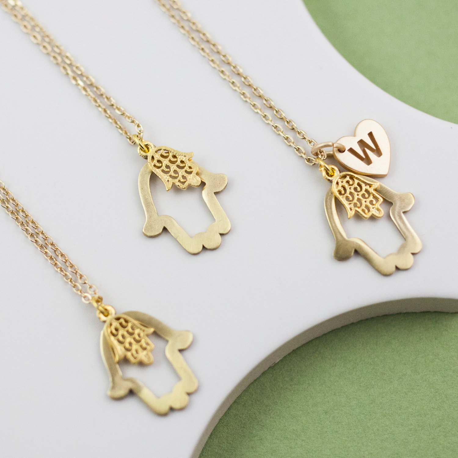 Hamsa Necklace - Sister Necklace set - 3 Best Friends - Sister Necklaces - Gold Hamsa Necklace - Hamsa Necklace - Love - Friendship Jewelry