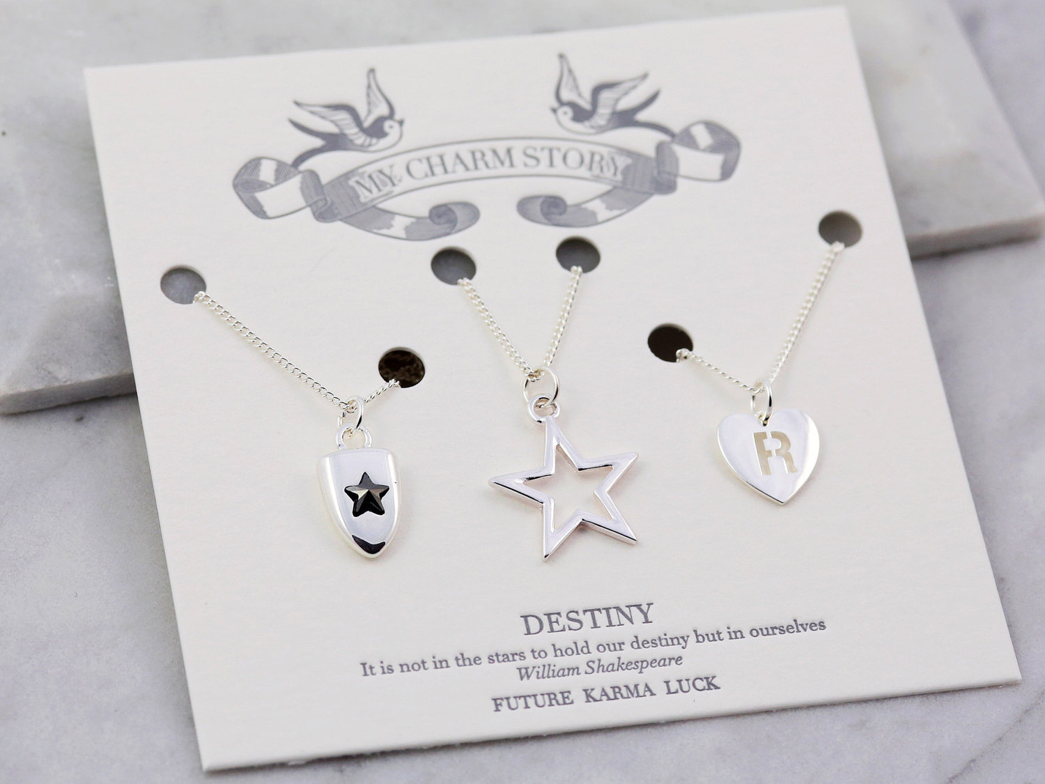 Layered Necklace set - Destiny - Positive Vibes - Wanderlust Jewelry - Friendship Necklace - Wish Necklace - Make a Wish