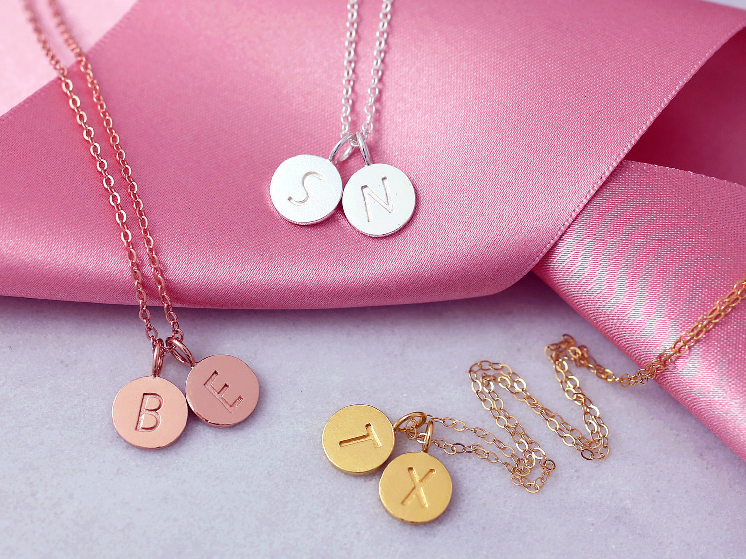 Romantic Necklace - Funny Love card - Disc Necklace - Romantic Gift Wife - Funny Valentine - Dainty thin Chain - Tiny Letter Necklace -