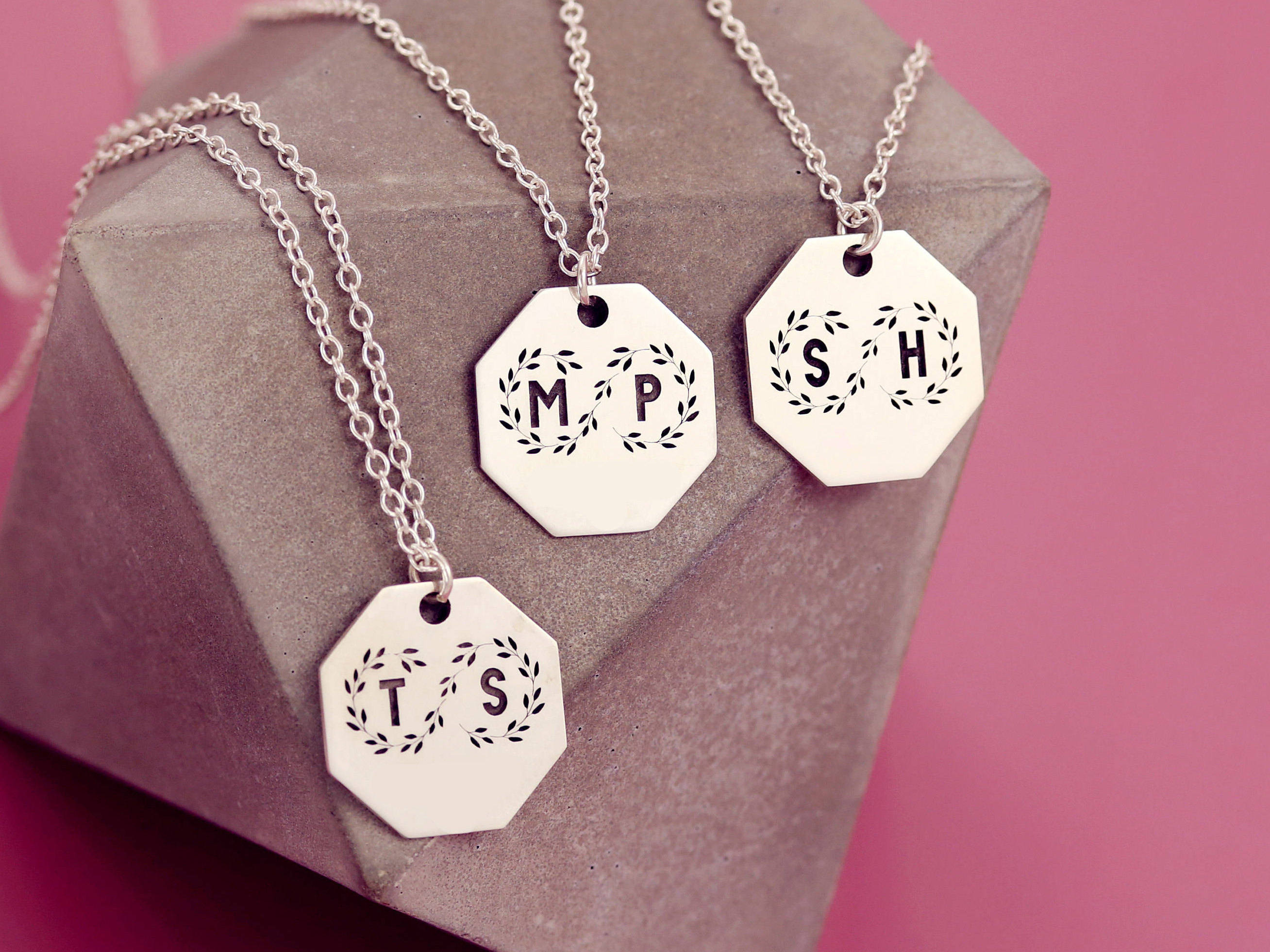 Soul Sisters Jewelry - Two Sister Necklace - Two Letter Necklace - Soul Sisters - Two Initial Necklace - Partners in Crime - Let Love Grow
