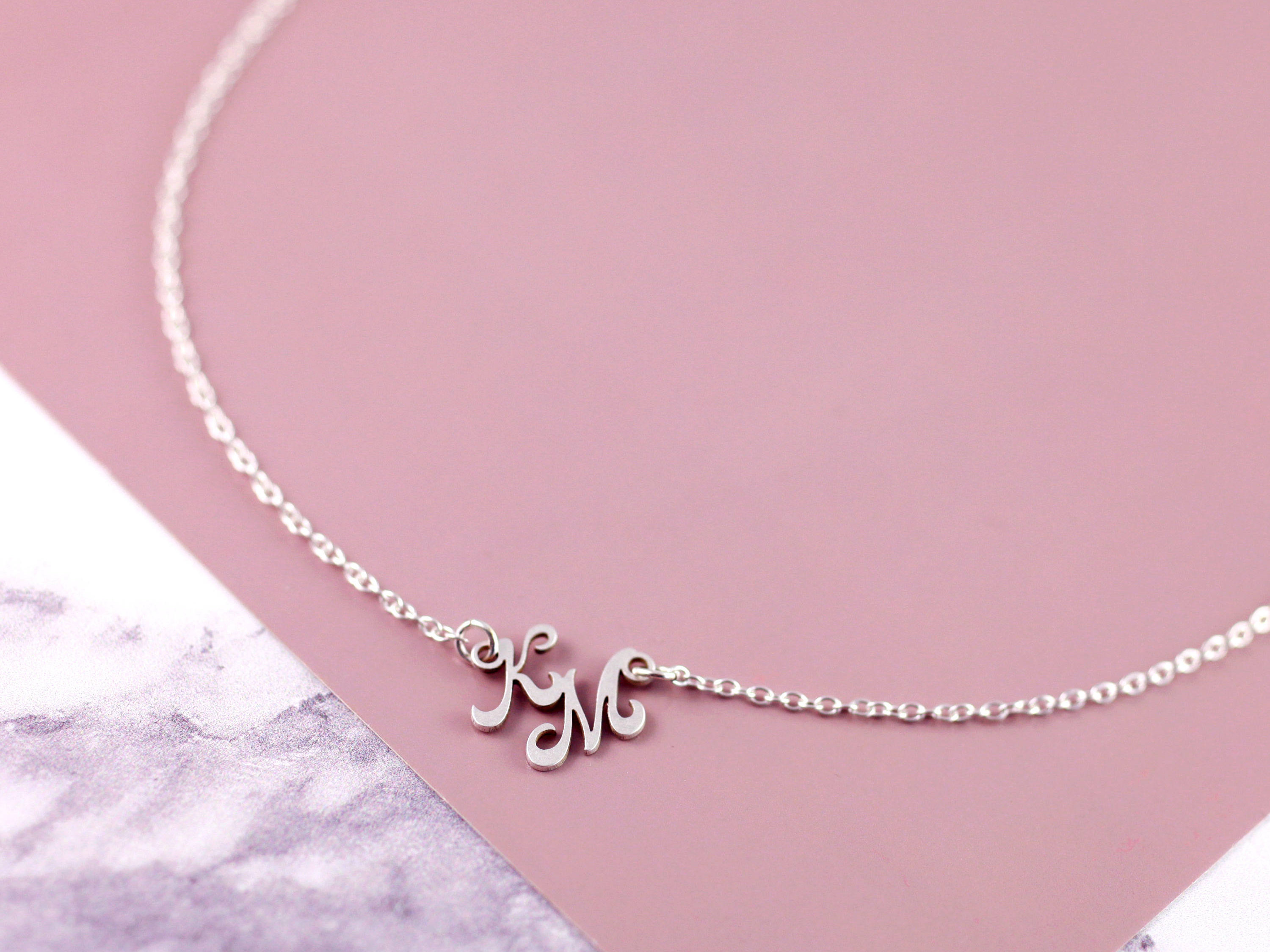 Two Sister Necklace - Soul Sisters Jewelry - Two Letter Necklace - Soul Sisters - Two Initial Necklace - Partners in Crime - Let Love Grow