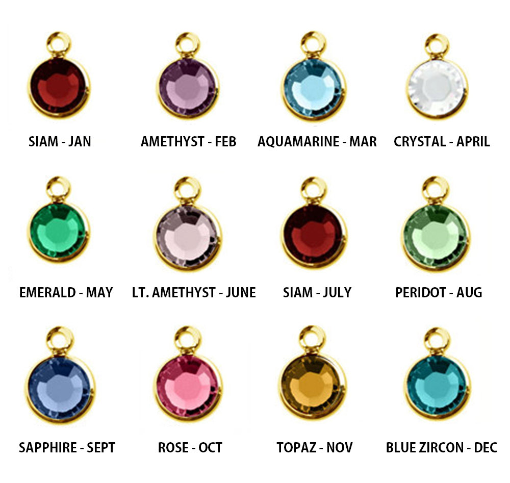Custom Double Hand Stamped Swarovski Crystal Birthstone Birth Stone Name Date Vertical Tag Necklace Personalized Two Gold Silver Bar Gift