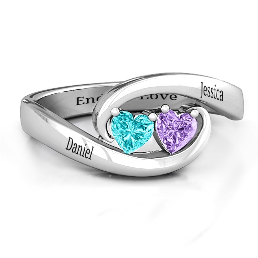 Pair of Hearts Ring