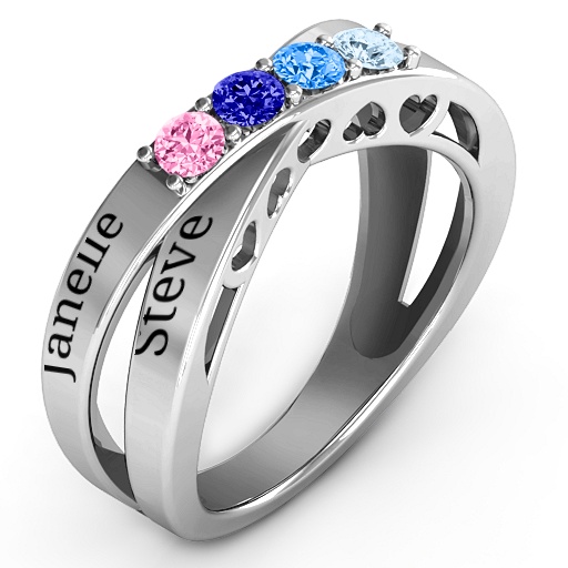 Across My Heart 4-Stone Ring 