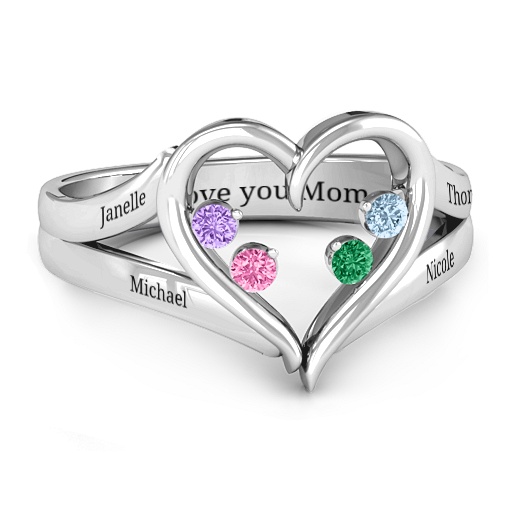 Forever In My Heart Birthstone Ring 