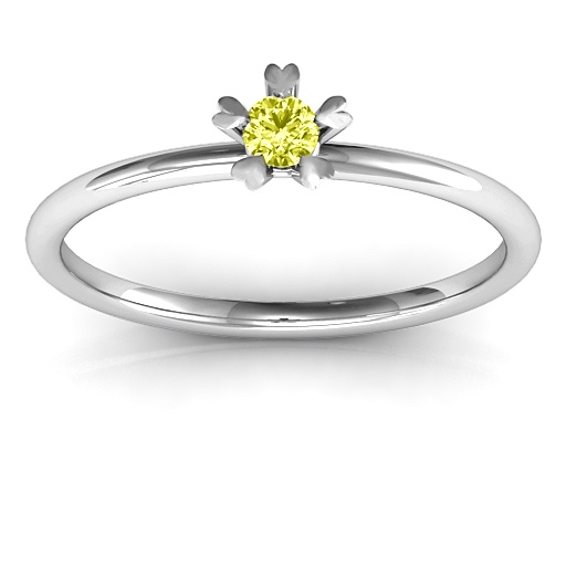 Stackr Hugging Heart Stone Ring 