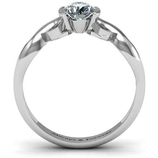Sterling Silver Half Bezel Infinity Ring