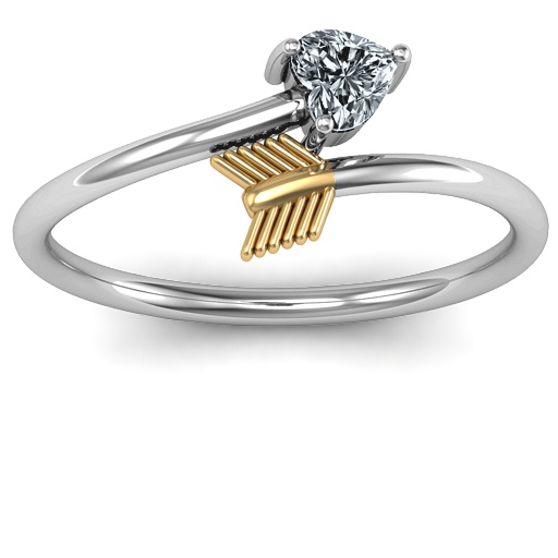 Sterling Silver Heart &amp; Arrow Ring