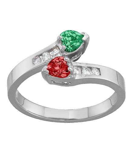 Sterling Silver Trail Hearts Ring