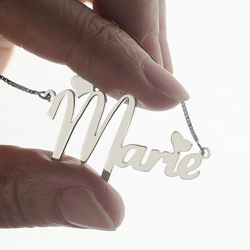 Personalized Cute Name Necklace Sterling Silver