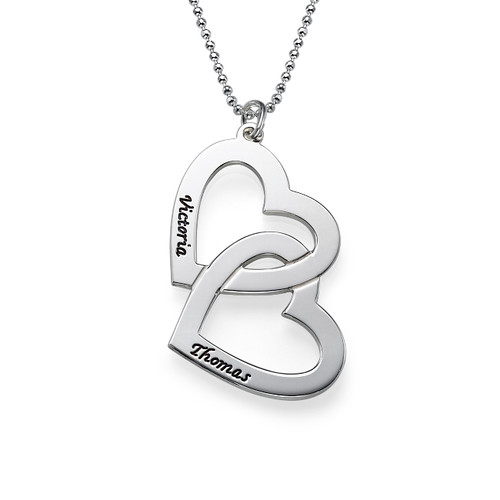 Personalized Heart in Heart Necklace