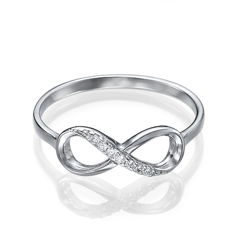 Sterling Silver Cubic Zirconia Infinity Ring