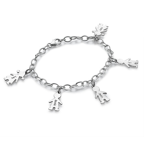 Sterling Silver Engraved Mothers Day Bracelet