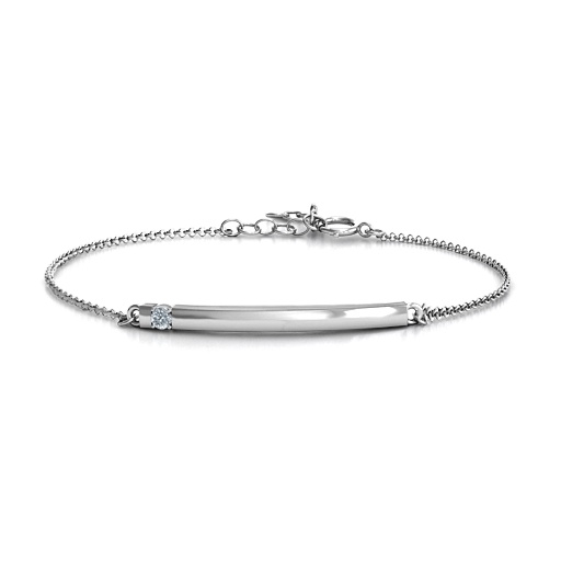 Personalized Birthstone Bar Bracelet with 1-5 stones 