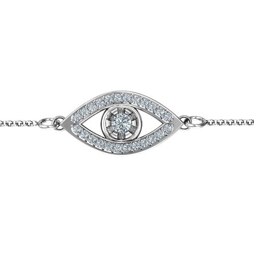 Personalized Evil Eye Bracelet with Accents
