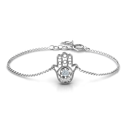 Personalized Upright Hamsa Bracelet