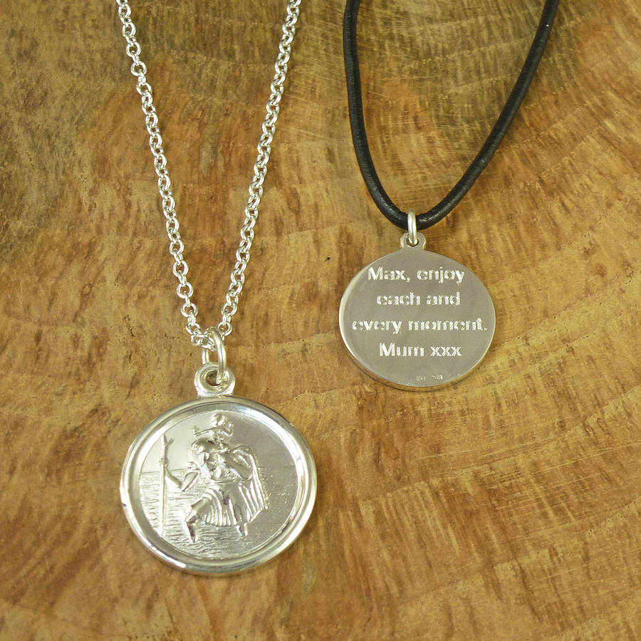 St Christopher Sterling Silver Necklace